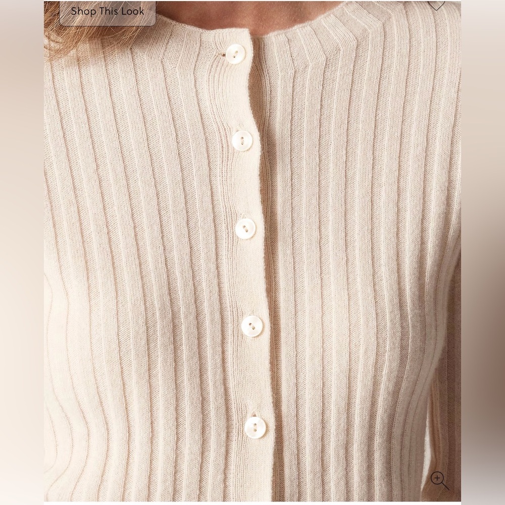 J‎ CREW Wide-rib cashmere cardigan CO325 $178 - Picture 3 of 6
